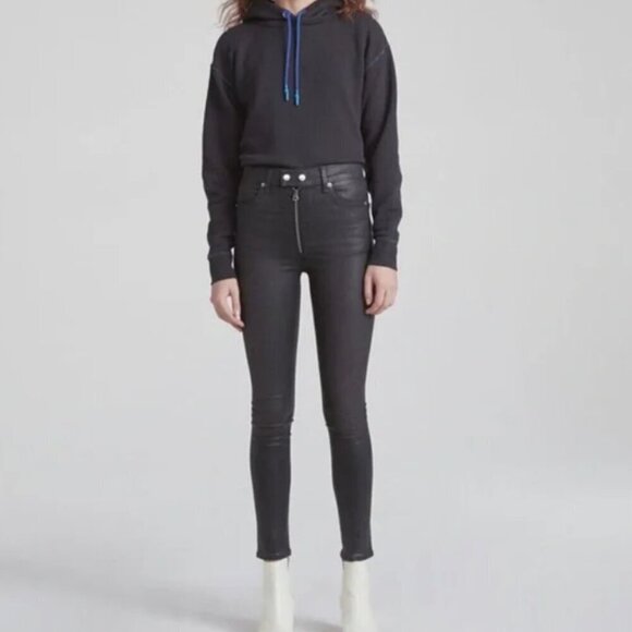 rag & bone Baxter Coated Ashes Skinny Jeans Size 26 - Picture 1 of 9